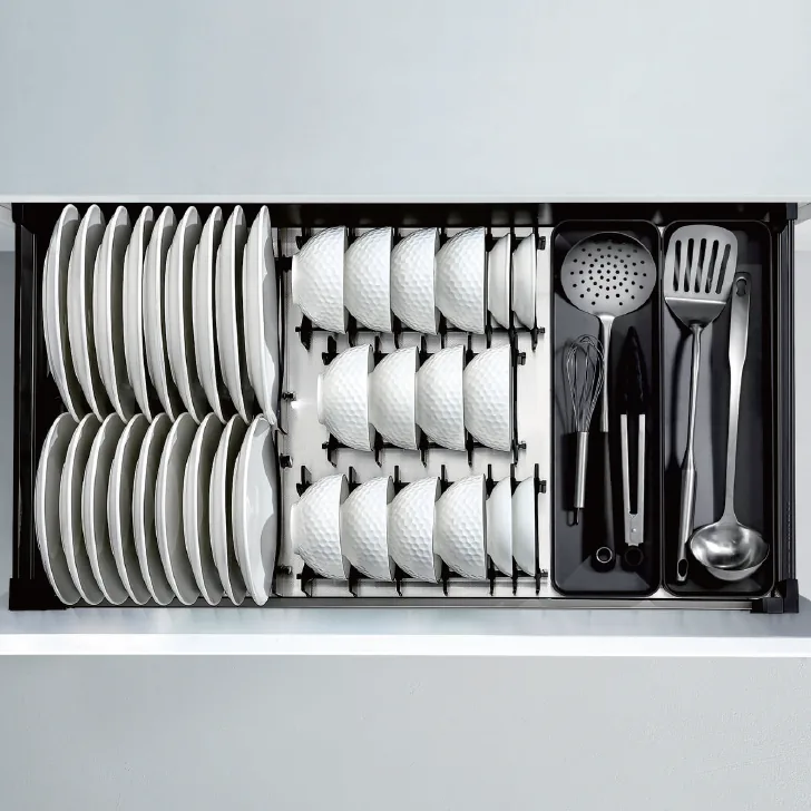 Hi-gold HI-Aluminum Pull Out Dish Drawer Basket